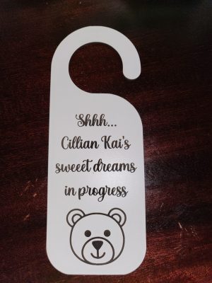 Personalised Engraved Wooden Nursery Door Hanger