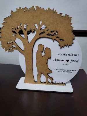Personalised Laser-Cut Anniversary Keepsake