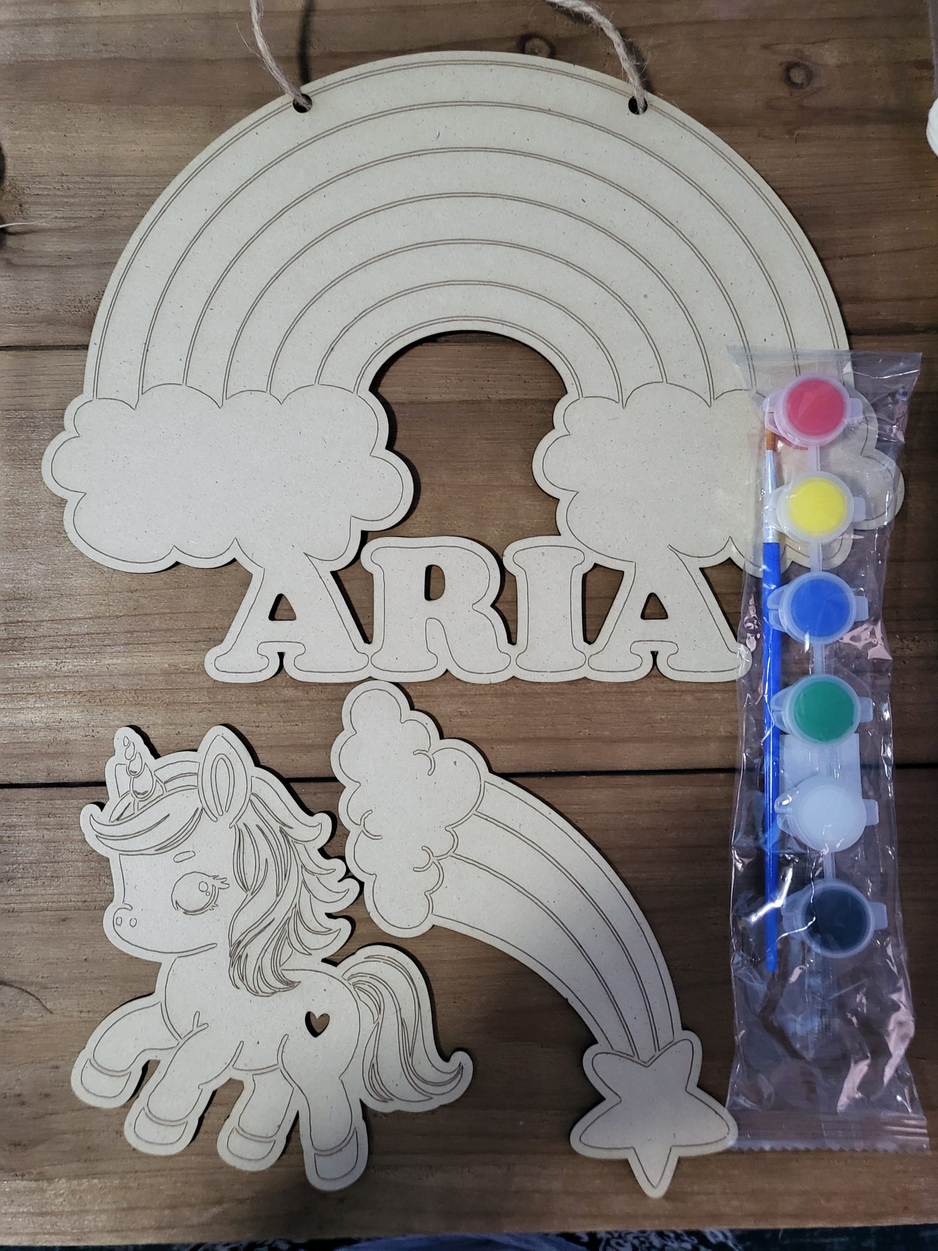 Personalised Wooden Painting Set