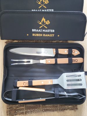 Braai Tool Set with Custom Carry Bag