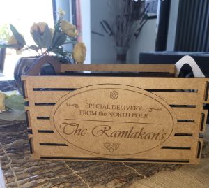 Personalised Engraved Wooden Gift Crate (20 x 25cm)