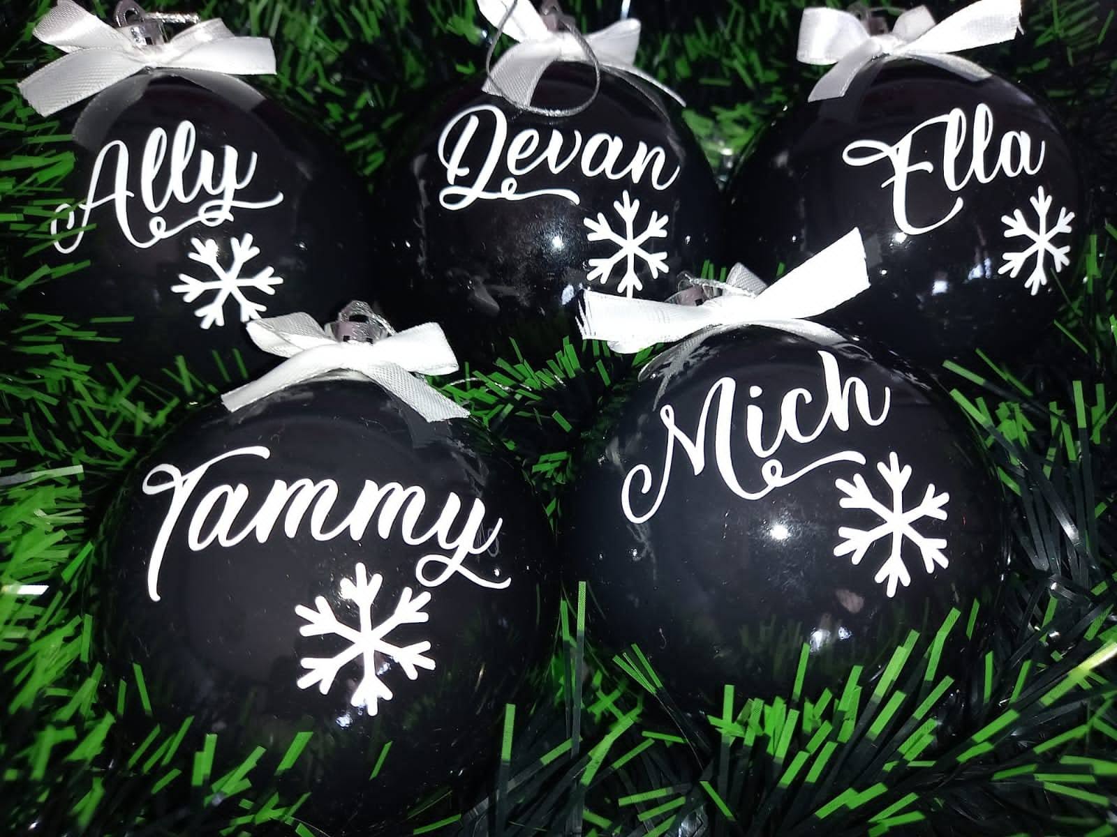 Personalised Christmas Baubles – 8cm - Image 2