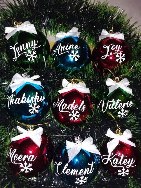 Personalised Christmas Baubles – 8cm