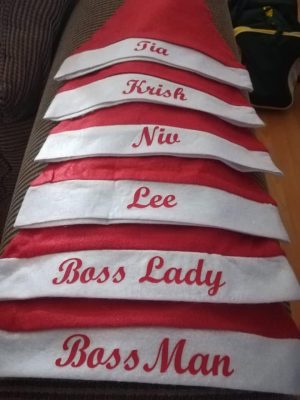 Personalised Christmas Felt Hats