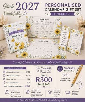 Personalised 2027 Calendar Gift Set